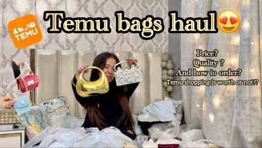Temu bags haul | price and quality detail review | temu shopping is worth or not? 🥲 | reema aly