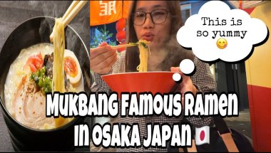 MUKBANG FAMOUS RAMEN! MINAMI NAMBA OSAKA JAPAN! Subscribe!