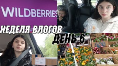 МОЯ НЕДЕЛЯ ВЛОГОВ ВМЕСТЕ С ВАМИ ДЕНЬ 6:покупка рассады,распаковка,магазины🚗🛍️