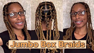 DIY Jumbo Box Braids at Home | Easy Rubber Band Method for Beginners
