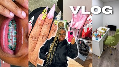vlog: *realistic* life of a GROWING nail tech , NEW SUITE! , I got BRACES! + learning GEL X