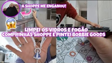 VLOG COMPREI UM PROJETOR / LIMPEI OS VIDROS + COMPRINHAS DA SHOPEE + COLORINDO BOOBIE GOODS