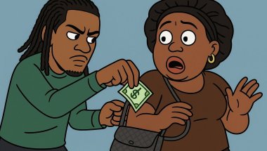 He took my money! I dont feel safe in the house!