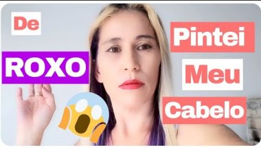 PINTANDO O CABELO EM CASA: Experimentando a tonalidade roxa 'coloração de orelha de coelho da luz 🌸