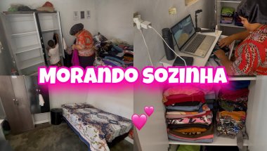 FAXINA NO QUARTO MORANDO SOZINHA 😮‍💨organização,limpeza e mudanças 🤌🏻🥰