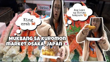 GUSTO KO NG ALASKAN KING CRAB! KAIN TAYO NG SHRIMP TEMPURA! KUROMON MARKET VLOG!
