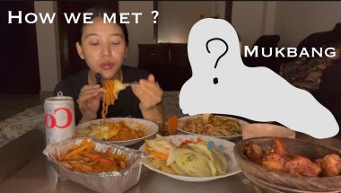 Mukbang plus story time ( How we met) 💕 #ladakhivloger #mukbang