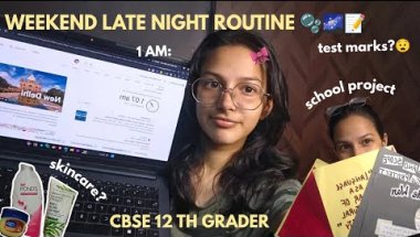 Studying till 3AM😭💤 CLASS 12 COMMERCE! tests, summer break, projects, night routine 🌟