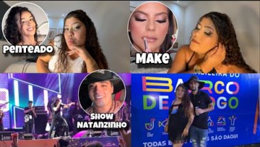 ARRUME SE COMIGO: PENTEADO, MAKE E VLOG NO SHOW DE NATANZINHO!! Mile Steffani
