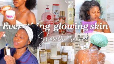 Bright and glowing everyday shower routine skincare + feminine hygiene routine + oral hygiene