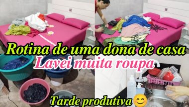 😊ROTINA DE UMA DONA DE CASA/LAVEI MUITA ROUPA @casinhadadebora2041