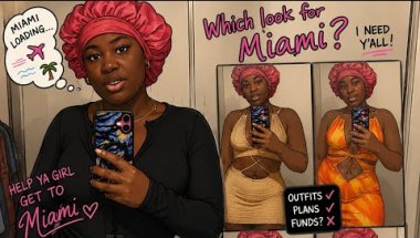 Ti is live! Trying out some Miami clothes