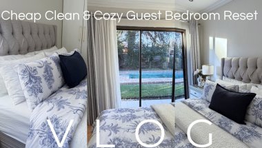 VLOG || GUEST BEDROOM RESET , CHEAP COZY & SIMPLE || BATHROOM REFRESH || WOOLWORTHS DUVET COVER ||