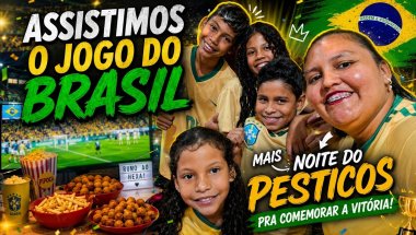 ASSISTIMOS O JOGO DO BRASIL E FIZEMOS A NOITE DO PETISCOS PRA COMEMORAR A VITÓRIA