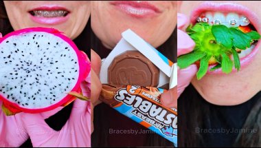 Mr. Beast Bars vs Braces  ASMR Food #asmr #braces #dentist #mrbeast