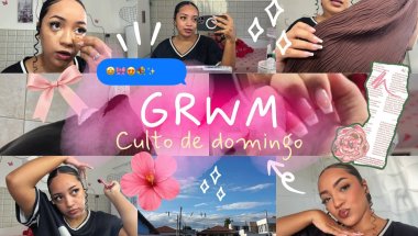 GRWM pro culto de Domingo | look, maquiagem, cabelo 🎀✨💐 #makeup #grwm #arrumesecomigo #grwmdomingo