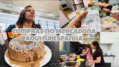 Compras da semana no Mercadona + as crianças fez bolo de chocolate 🍫