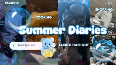 SUMMER DIARIES ep.3| Packing, cooking, taking hair out, shopping & more|