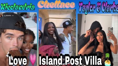 Love Island Nicolandria, Chellace, Taylor and Clark Link Up Post Villa