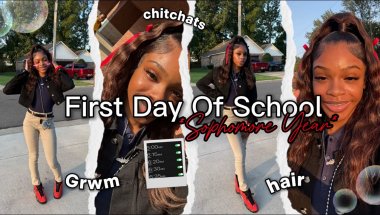 GRWM : FIRST DAY OF SCHOOL * Sophomore Year * || ootd, morning routine, chitchats, & more! ❤︎