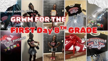 ✨GRWM FOR THE FIRST DAY OF 8TH GRADE | Mini school vlog | True religion | Maintenance | Hair | ect✨