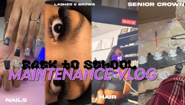 BACK TO SCHOOL MAINTENANCE VLOG | Senior Year | nails, eyebrows, lashes, hair, senior crown, etc.