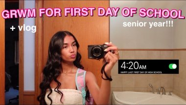 GRWM FOR MY LAST FIRST DAY OF HIGH SCHOOL + VLOG (senior year) *first day of school*