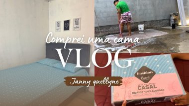 Comprei uma cama e uma cabeceira  para deixar o quarto mais aconchegante 🩵✨🙃￼