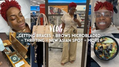 I WENT TO 3 THRIFT STORES + Got Braces + Microblading My Brows + Trying a new Asian Spot