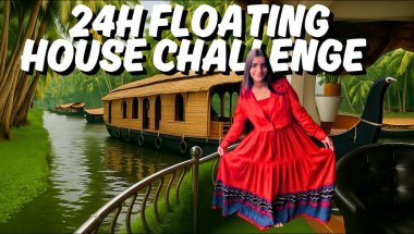 I Lived in a Boat House for 24 Hours 🌊🚤