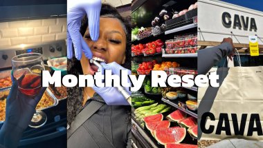 MONTHLY RESET: grocery shopping + Sunday dinner + trying cava + NO MORE BRACES!???