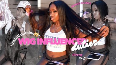 INSTALLING MY PAID WIG COLLABORATION OUTSIDE *company tipped me extra😉*