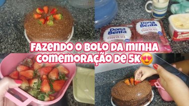 VLOG:FAZENDO O BOLO DA MINHA COMEMORAÇÃO DE 5K 😍😍