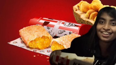 We tried cempedak pie for the first time