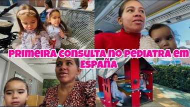 Primeira consulta no pediatra em Espanha, vacinação para as três 🥺 ela ficou muito mal 😮‍💨