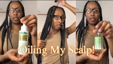 Oiling My Scalp With Box Braids | Easy Hair Care Routine