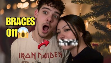 MY BOYFRIEND REACTS TO ME HAVING NO MORE BRACES *shocked* 4 YEARS LATER