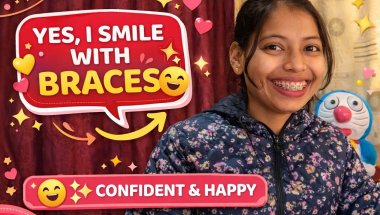 Yes ,i smile with braces🤗..,feel happy and confident #braces #vlog #tranding #smile