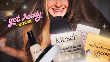 Get Ready With Me ✨Kitsch Hair Care Routine | Beauty Haul + How I Curl My Hair