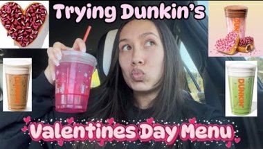 Trying Dunkin’s Valentines Day Menu 🩷