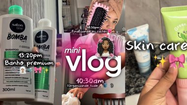 Vlog do meu dia a dia + Grwm pro culto ✨🎀🫧🧖🏽‍♀️💖 #grwm #curlyhair #minivlog #dailyvlog