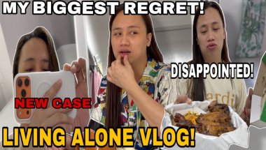 LIVING ALONE VLOG! MY BIGGEST REGRET! DISAPPOINTED AKO SA MANG INASAL! NEW PHONE CASE! Abengvlogs
