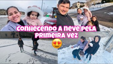 Conhecemos a neve pela primeira vez aqui em Espanha🥹 compramos os materiais escolares para elas…