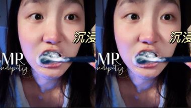 #ASMR sleep video #Voice-controlled stress relief Immersive Brushing with braces