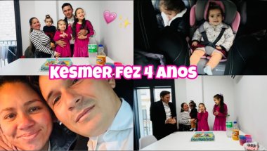 Kesmer fez 4 anos🥳 Arrumando a casa✨Fomos congregar, Vlog do dia especial dela 😍