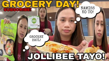 JOLLIBEE TAYO! GROCERY SHOPPING DAY! MAG HAUL NG MGA NAPAMILI! Abengvlogs #jollibee #groceryhaul