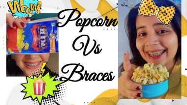 My 12 Months 1 day Braces update with popcorn #viral #trending #teeth #transformation #youtube