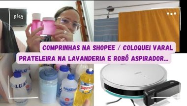COMPRAS PARA CASA + ROBÔ ASPIRADOR / PRATELEIRAS NA LAVANDERIA + PIA DA COZINHA - GRAZY DINIZ