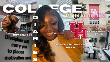 COLLEGE DIARIES S1 EP 2| I got braces, U of H campus tour, future teacher prep at YATES HS📓