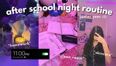 my REAL high school night routine  *cleaning, homework, skincare*